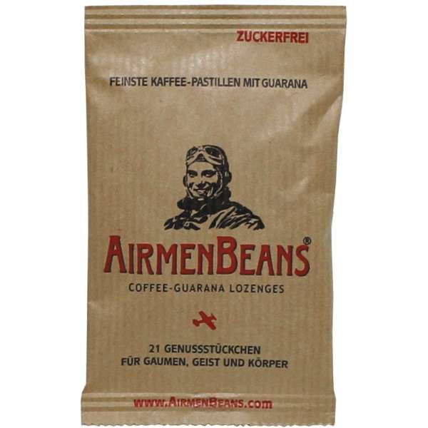 KÁVOVÉ PASTILKY AirmenBeans, 21 pastilek, OBSAHUJE KOFEIN