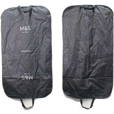 OBAL NA OBLEKY 61x108cm MaS, ZIP, KULATÝ SPODEK, 2 ÚCHYTY ČERNÝ