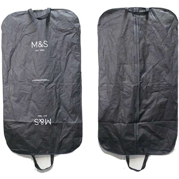 OBAL NA OBLEKY 61x108cm MaS, ZIP, KULATÝ SPODEK, 2 ÚCHYTY ČERNÝ