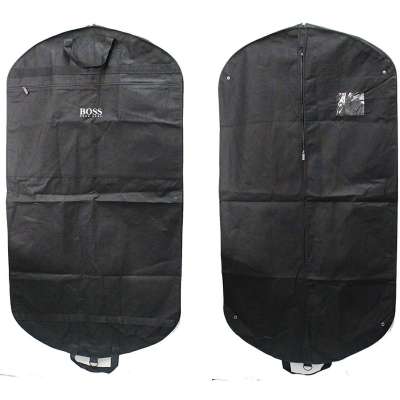 OBAL NA OBLEKY 66x128cm, HUGO BOSS, DVOJITÝ, 2 ,ZIP, KULATÝ SPODEK, 2 ÚCHYTY orig ČERNÝ