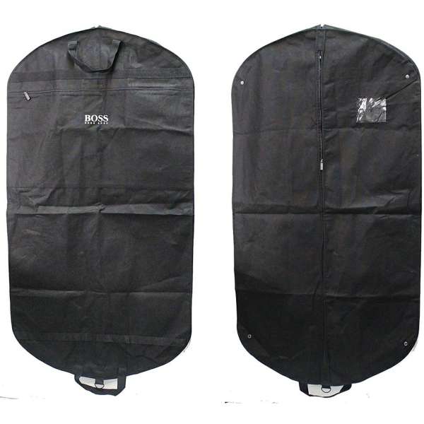 OBAL NA OBLEKY 66x128cm, HUGO BOSS, DVOJITÝ, 2 ,ZIP, KULATÝ SPODEK, 2 ÚCHYTY orig ČERNÝ