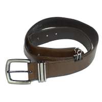 OPASEK BRIT KALHOTOVÝ RIVER ISLAND 37mm , TMAVÁ PŘEZKA 4-HR LAMINOVANÁ USEŇ orig TMAVĚ HNĚDÝ