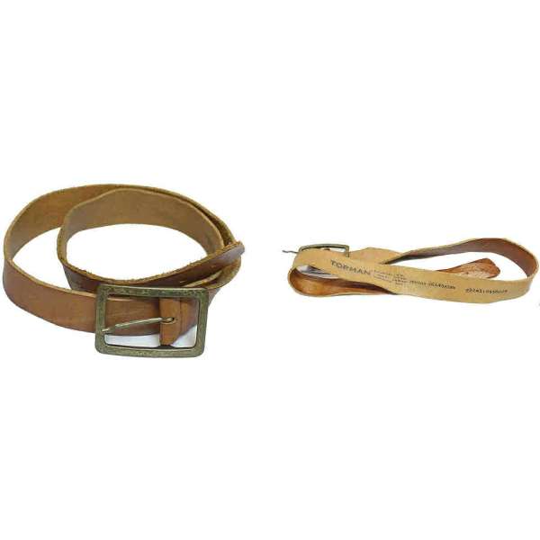 OPASEK BRIT KALHOTOVÝ TOPMAN,37mm , TMAVÁ PŘEZKA 4-HR DLOUHÁ, KOŽENÝ  orig HNĚDÝ