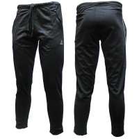 TEPLÁKY SPORTOVNÍ BRIT, VNITŘNÍ KAPSA, ÚCHYTY NA CHODIDLA, 100-POLYESTER orig ČERNÉ