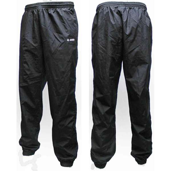 TEPLÁKY SPORTOVNÍ NĚMECKO, JAKO, GUMA PÁS, 2 KAPSY, 2 ZIP NA NOHAVICI, 100-POLYESTER orig ČERNÉ