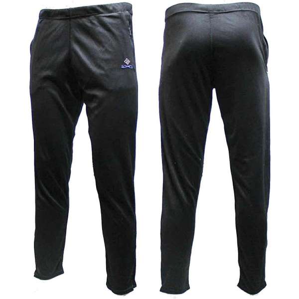 TEPLÁKY SPORTOVNÍ RONHILL, ZNAK DB, 2 KAPSY NA ZIP, 2 ZIP NA NOHAVICI, 100-POLYESTER orig ČERNÉ
