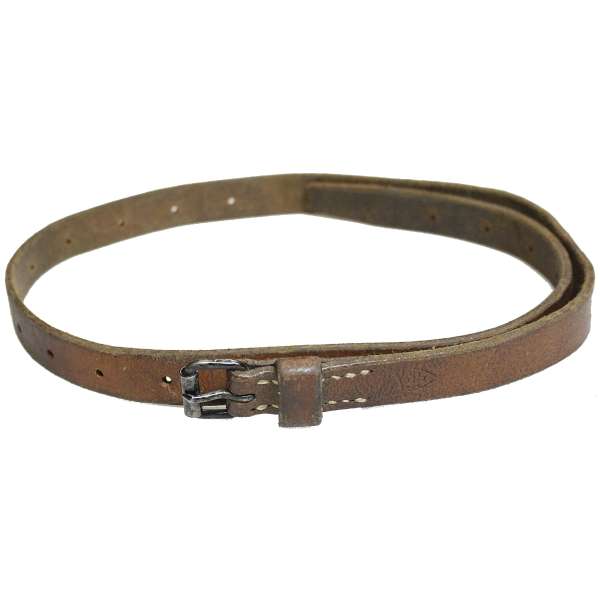 ŘEMÍNEK USTOJOVACÍ ŠVÝCAR ZNAČENÝ 20mm ,50-60-tá léta, KOŽENÝ orig HNĚDÝ