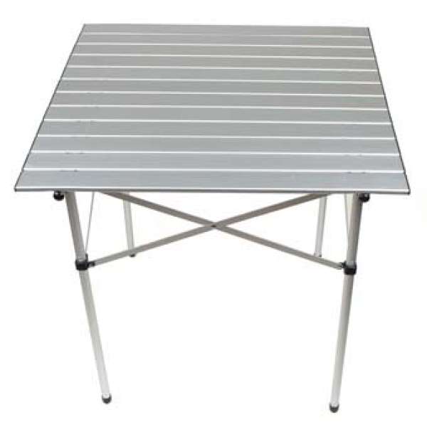 STŮL CAMPING SKLÁDACÍ ALU 58x58cm( 58x21x8 cm SLOŽENÝ)