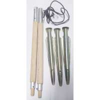 KOLÍKY NVA STANOVÉ SET 3ks STANOVÉ TYČKY 40cm 3ks  KOLÍKY KOV 2x21cm