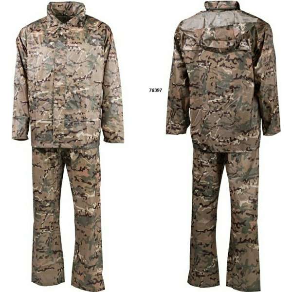 KOMPLET NEPROMOKAVÝ BLŮZA, KALHOTY POLYESTER MULTICAM