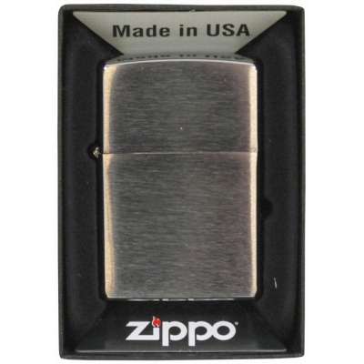 ZAPALOVAČ US ZIPPO BENZIN orig STŘÍBRNÝ