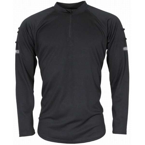 TRIKOT BRIT FUNKČNÍ ZIP DLOUHÝ RUKÁV ČERNÝ