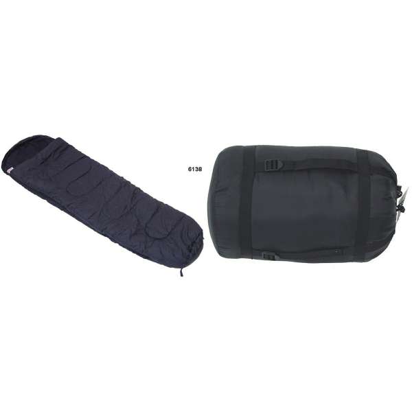 SPACÍ PYTEL MUMIE -10C 220x75x50cm SBALENÝ 40x25x25cm BAVLNA-POLYESTER ČERNÝ