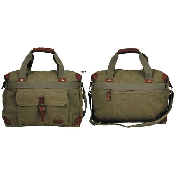 TAŠKA RUČNÍ CANVAS PT 43x20x30cm S PIOPRUHEM OLIV