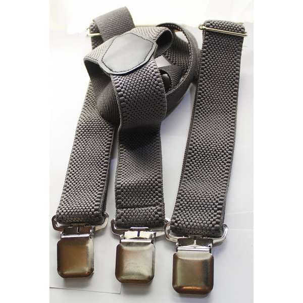 KŠANDY S KLIPEM ŠIROKÉ 38mm ŠEDÉ