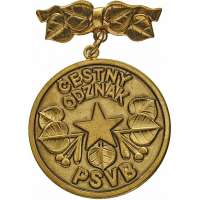 ODZNAK ČSSR 35x50mm ČESTNÝ ODZNAK PSVB BRONZ