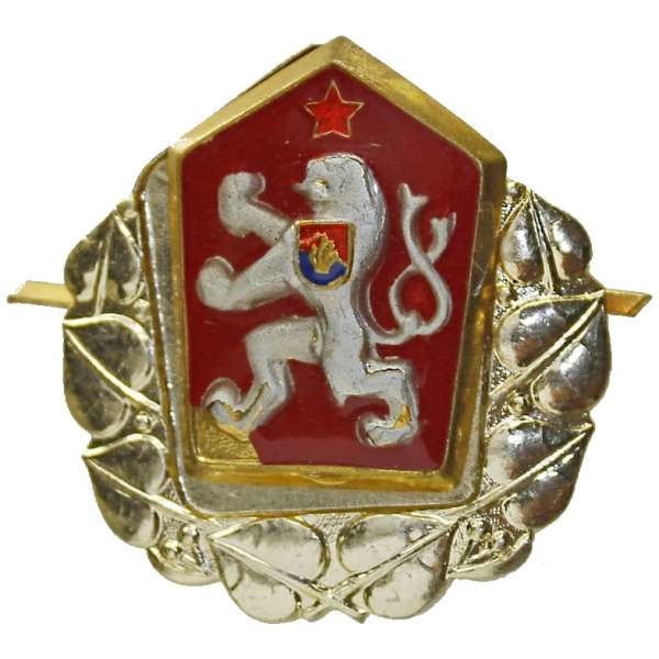 ODZNAK SNB, VB ČEPICOVÝ 24x32mm PRAPORČICKÝ STŘÍBRNÝ