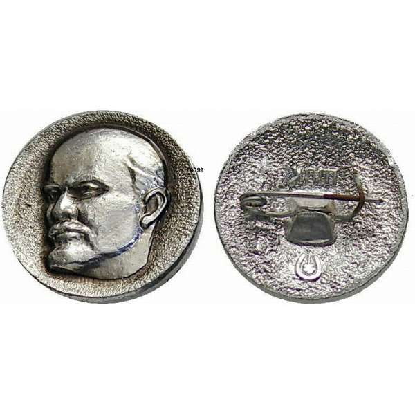 ODZNAK SSSR LENIN 19mm STŘÍBRNÝ VARIANTA RUB HRUBÝ