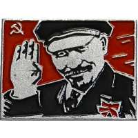 ODZNAK SSSR LENIN 4H 29x23mm PORTRÉT S ČEPICÍ ZDRAVÍ ČERVENO-STŘÍBRNÝ