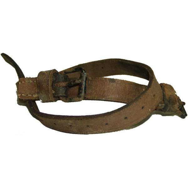 ŘEMÍNEK ČSLA USTROJOVACÍ 2 PŘEZKY KOŽENÝ 60cm HNĚDÝ