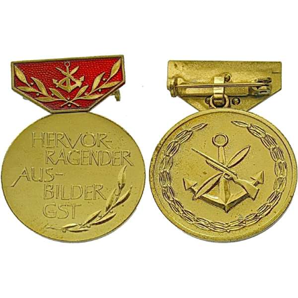 VYZNAMENÁNÍ DDR NVA 32x44mm GST Medaille Hervorragender Ausbilder ZLATÁ