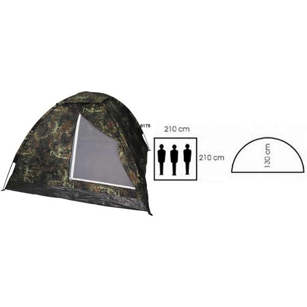 STAN Monodom 3 OSOBY 210x210x130cm 2,1kg FLECKTARN