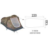 STAN TUNEL Hochstein 2 OSOBY 220x130x100cm SBALENO 58x11x11cm 1,6 Kg FLECKTARN